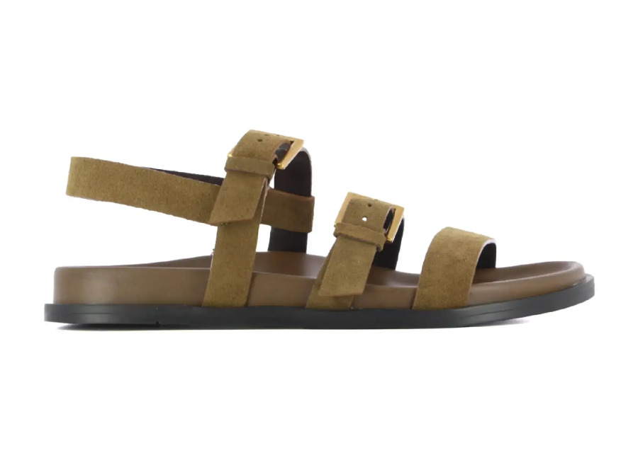 Camila’s Sandalias planas marrones de piel mujer LAIA Camila’