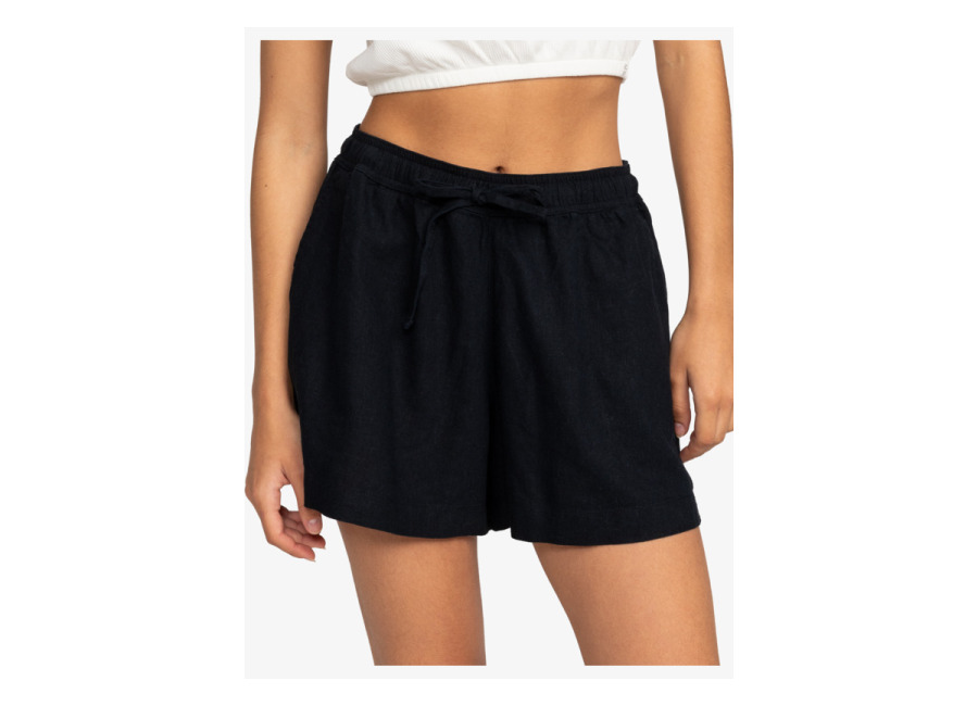 Roxy Lekeitio Break – Short de playa con cintura elástica Negro Mujer