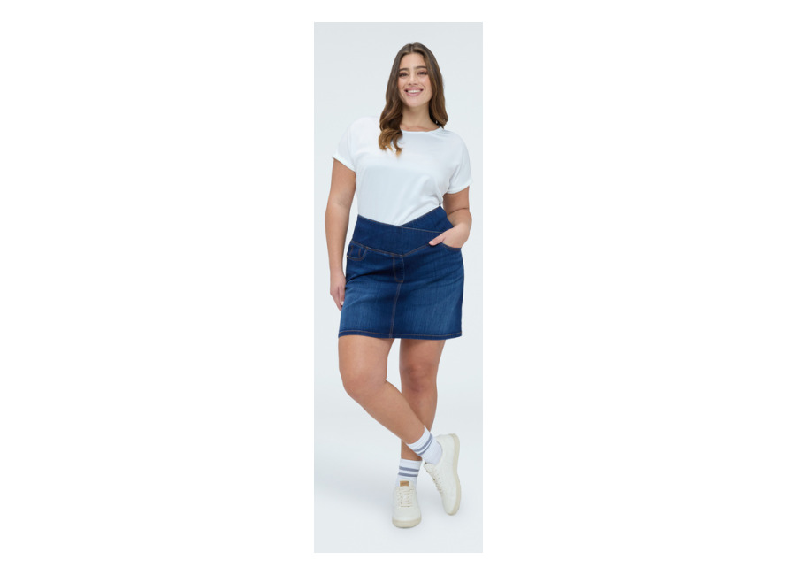 Fiorella Rubino Minifalda de denim línea A