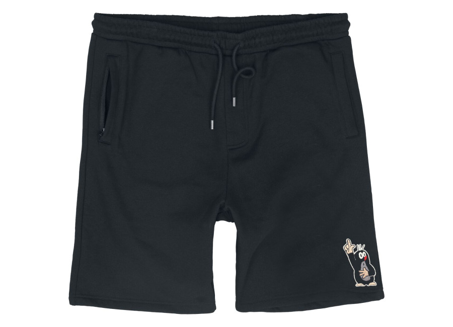 El Pequeño Topo Pantalones cortos de El Pequeño Topo – Der kleine Maulwurf – Zeigefinger – S XXL – para Hombre – Negro