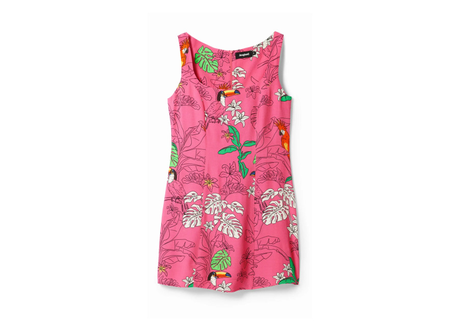 Desigual Vestido, Viscosa, Rojo