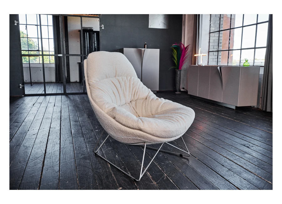 Kawola Sillón reclinable KAWOLA AVON de tela beige