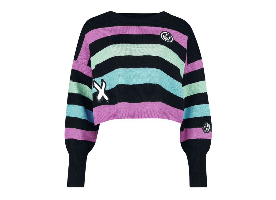 League Of Legends Jersey de punto gaming de League Of Legends – Arcane – Jinx – S XXL – para Mujer – multicolor