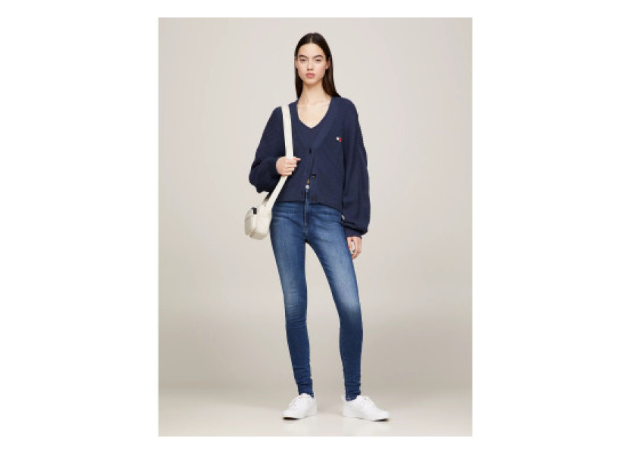 Tommy Jeans para mujer. DW0DW09215 Jeans Sylvia Ceñidos azul (25/32), Casual, Algodón, Elastano