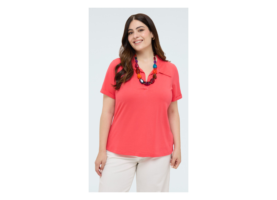 Fiorella Rubino Camiseta de algodón con cuello polo