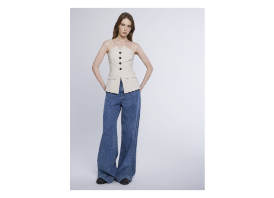 Marella para mujer. 2423166012200 Top Sestri blanco (38), Casual, Fiesta, Poliéster
