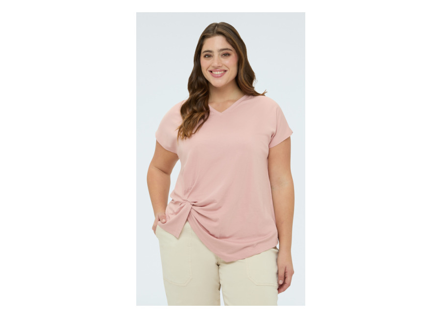 Fiorella Rubino Camiseta con drapeado y destellos de luz