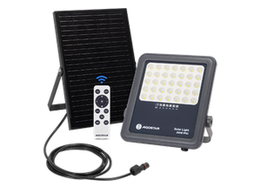 Aigostar Foco proyector LED solar con control remoto,focos solare de 200W, 2000LM,luz blanca fría de 6500
