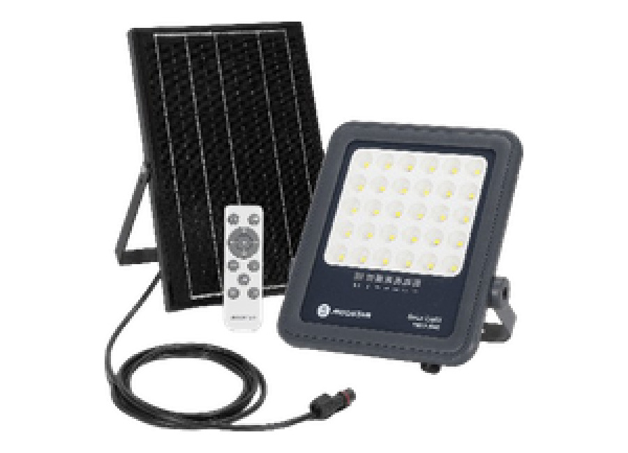 Aigostar Foco proyector LED solar con control remoto,focos solare de 100W, 1000LM,luz blanca fría de 6500