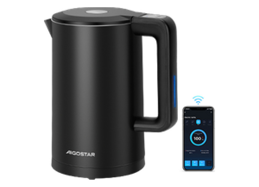 Aigostar Benjamin Smart – Hervidor de Agua Inteligente Temperatura Regulable de 40°C a 100°C, Control Wif