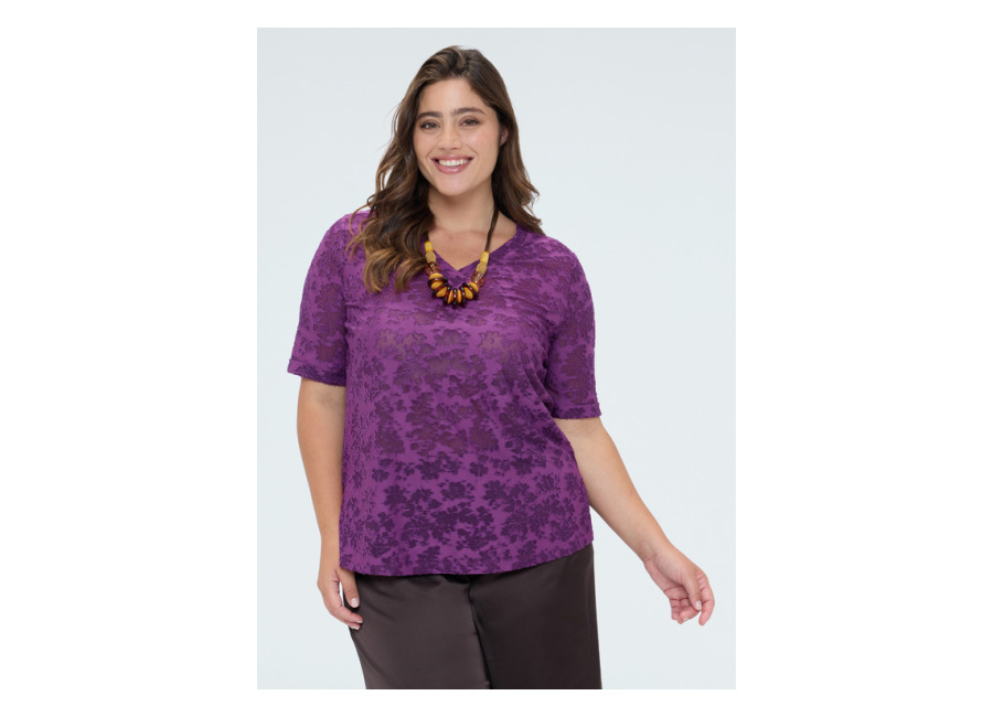 Fiorella Rubino Camiseta en jacquard con estampado