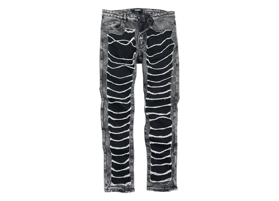 Rock Rebel by EMP Tejanos de Rock Rebel by EMP – Jared (Sim Fit) – W30L32 W34L34 – para Hombre – Negro