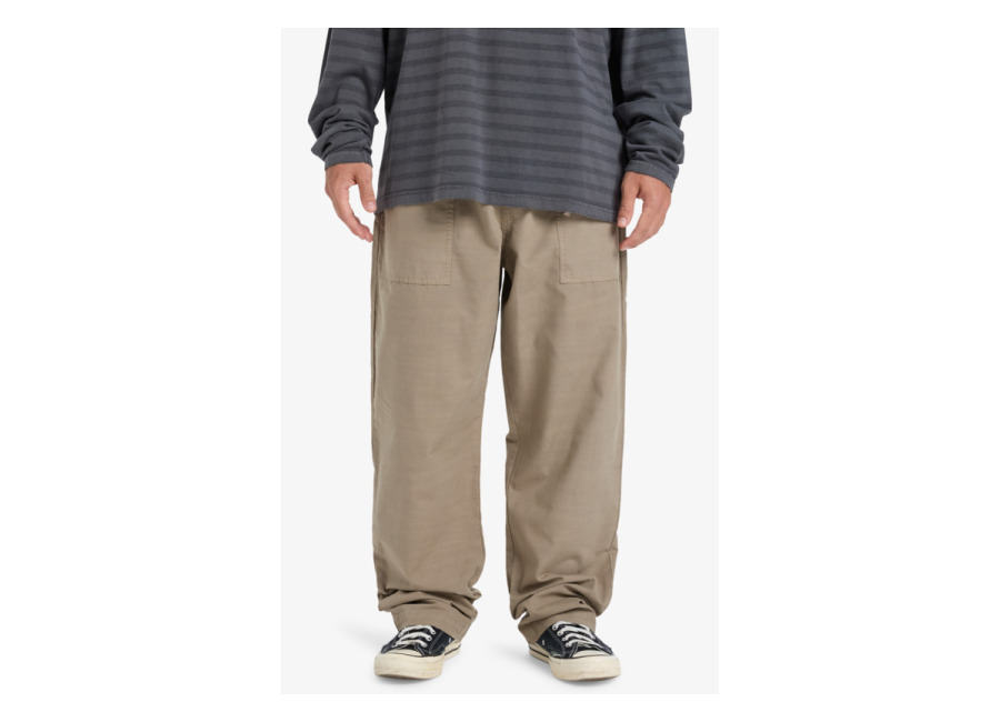 Quiksilver – Double Crown – Pantalón cargo elástico Beige hombre