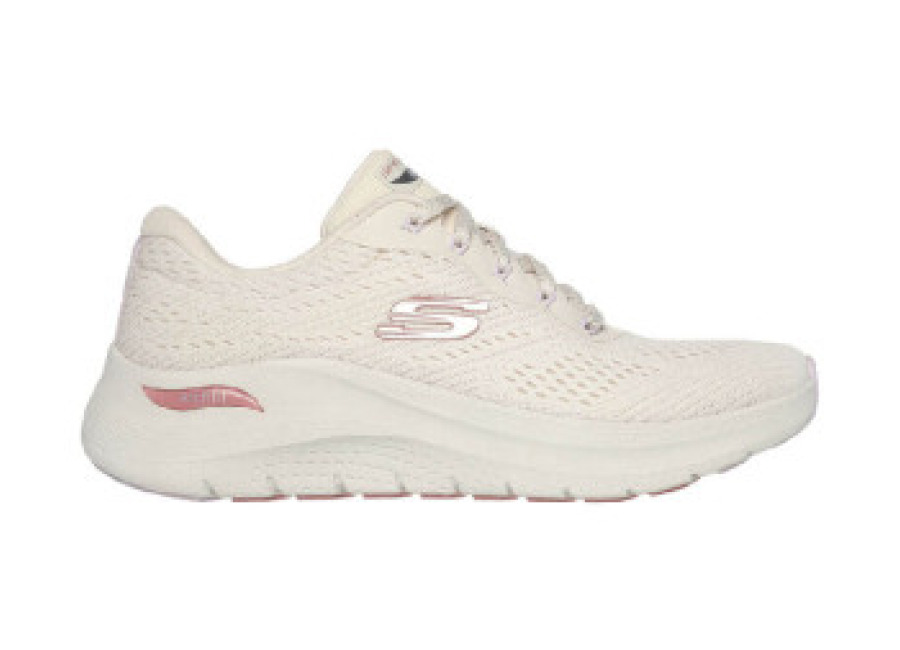 Skechers para mujer. 150051 Zapatillas Arch Fit 2.0 – Big League blanco roto (40), Tela, 3 a 5cm, Cordones, Casua