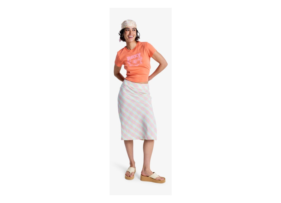 Roxy Summer Delight – Falda de medio largo Blanco Mujer