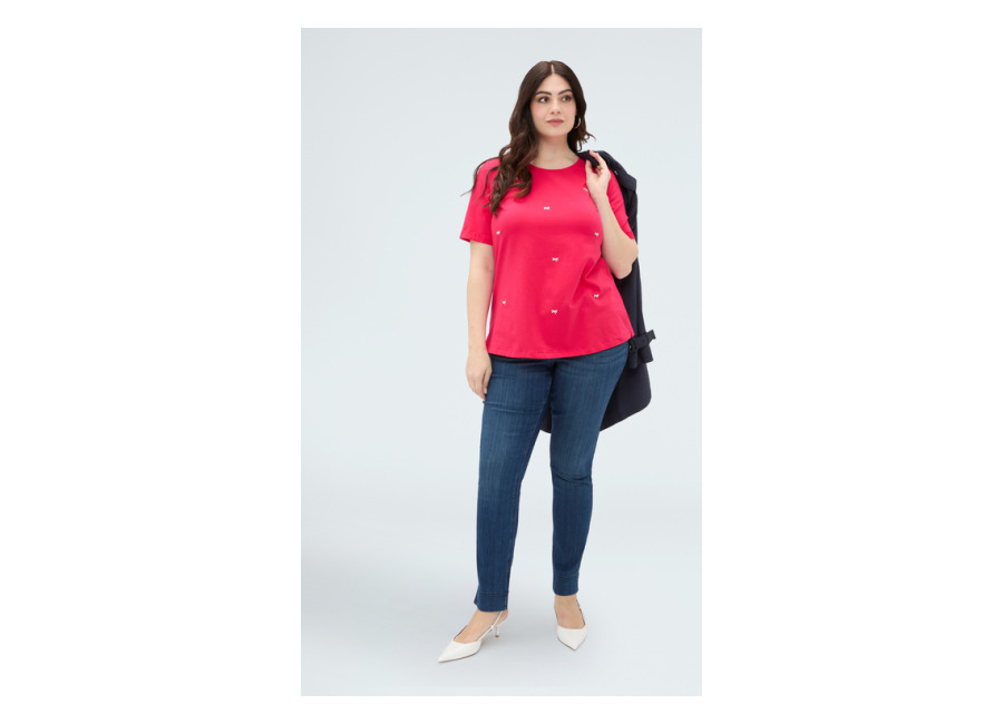 Fiorella Rubino Camiseta de algodón con charm de libélula