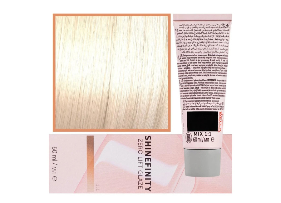 Wella Shinefinity Zero Lift Glaze Tinte para el Cabello 60ml 09.39 Rubio muy claro dorado ceniza