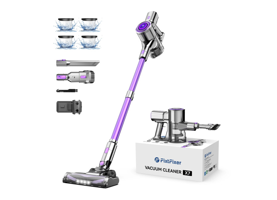 FixtFixer X7 Aspirador Inalámbrico 400W/55000Pa/6-en-1 Aspirador Inalámbrico Alta Eficiencia Filtrati1,1L /Batería Aspirador /Para Har