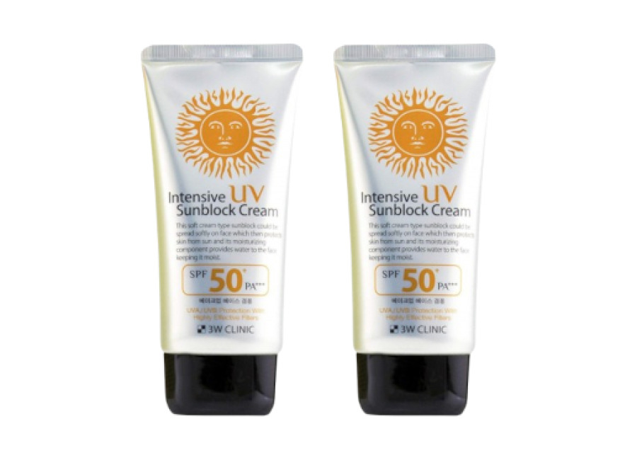3W Clinic Intensive UV Sunblock Cream SPF50+ PA+++ – 70ml (2ea) Set