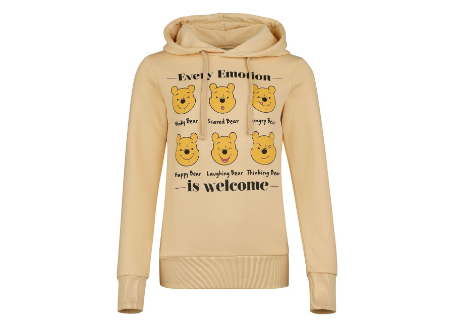 Winnie the pooh Sudadera con capucha Disney de Winnie The Pooh – Every Emotion Is Welcome – S XXL – para Mujer – Beige