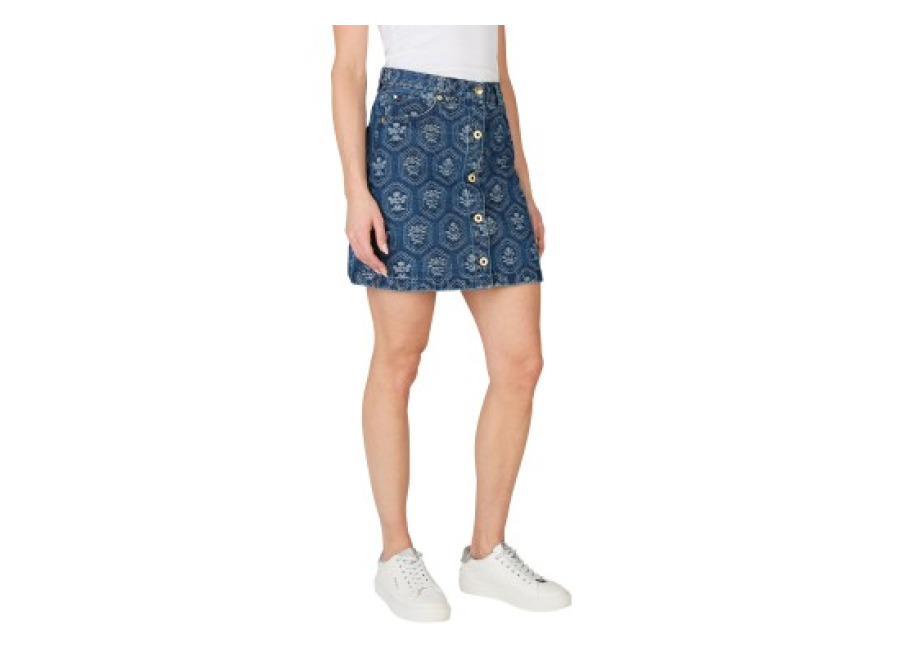 Pepe Jeans para mujer. Falda Mini Hw Jacquard azul (S), Casual, Algodón, Sostenible