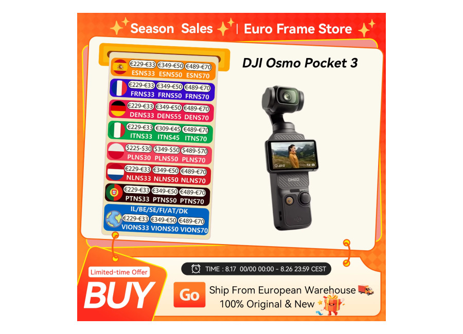 DJI Osmo Pocket 3, Potente Sensor de 1 Pulgada, 4K/120fps, Pantalla Táctil Giratoria de 2 Pulgadas,…