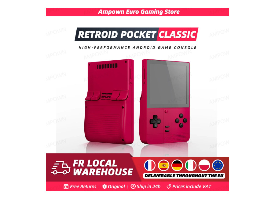 Consola de Juegos Portátil Retroid Pocket Classic, Snapdragon G1 Gen2, Pantalla AMOLED de 3.92», Android 14,…