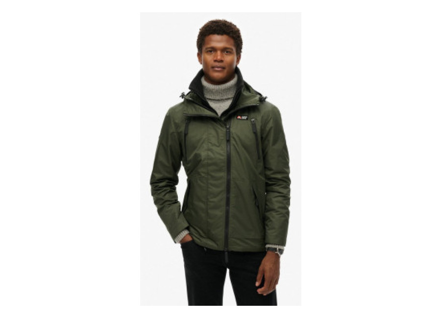 Superdry para hombre. M5012100A Chaqueta Windbreaker verde (L), Casual, Poliéster