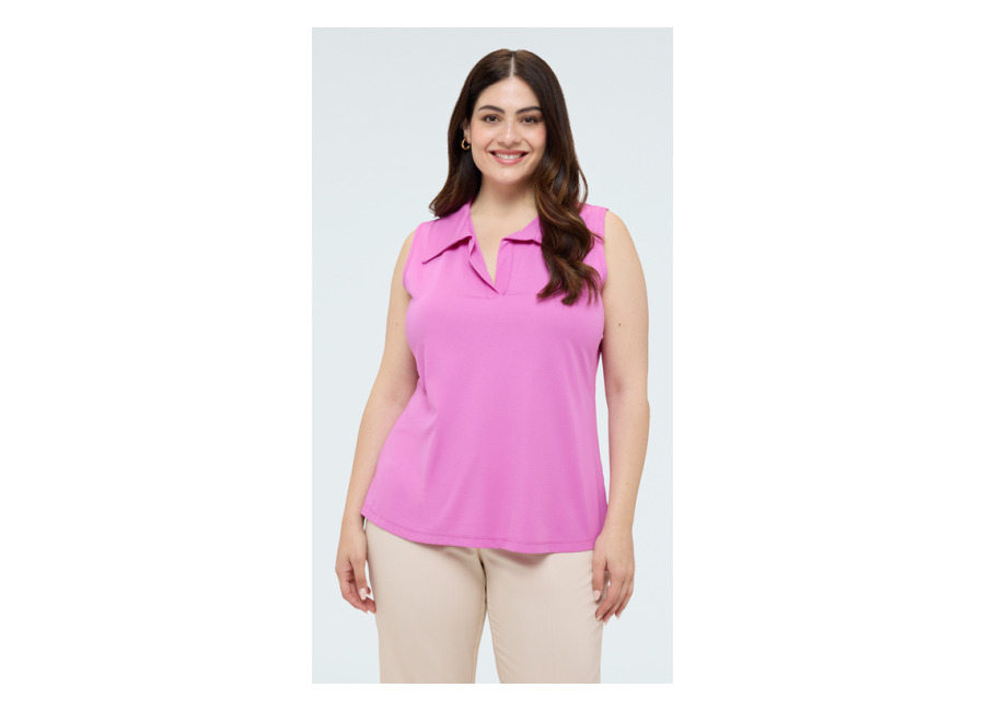 Fiorella Rubino Top de punto con cuello polo