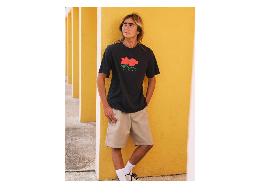 Quiksilver – Urban Chill 22″ – Short de cintura elástica Beige Hombre