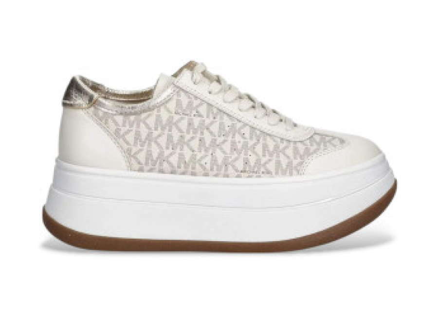 Michael Kors para mujer. 43T5HYFS2L Zapatillas Hayes beige (41), 5 a 8cm, Cordones, Casua