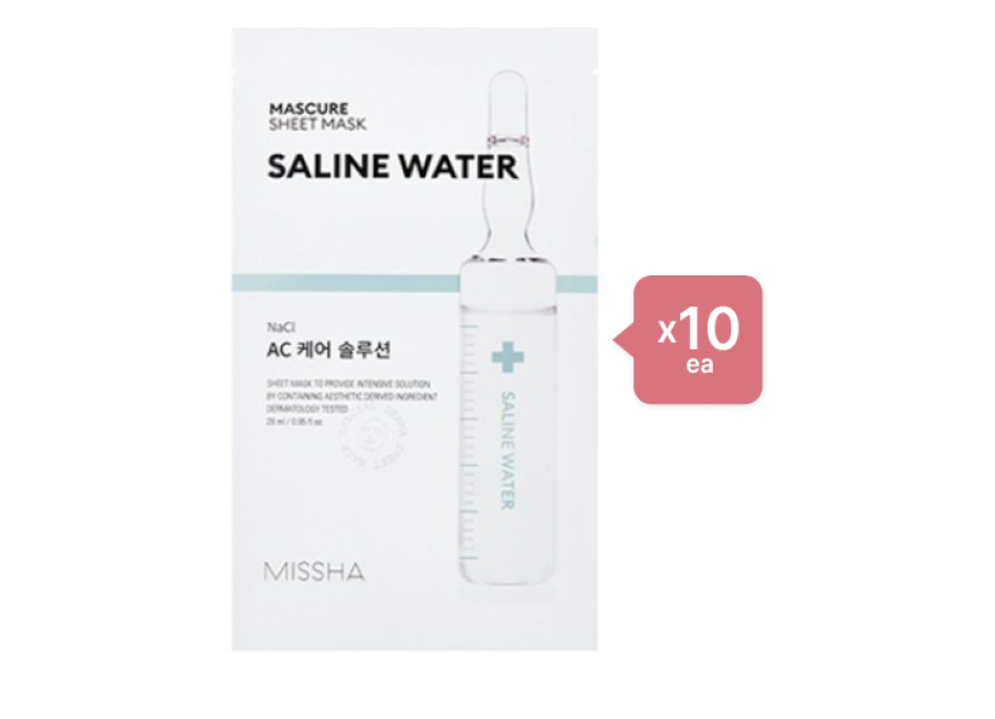 Missha Mascure Solution Sheet Mask – Saline Water – 1pc (10ea) Set