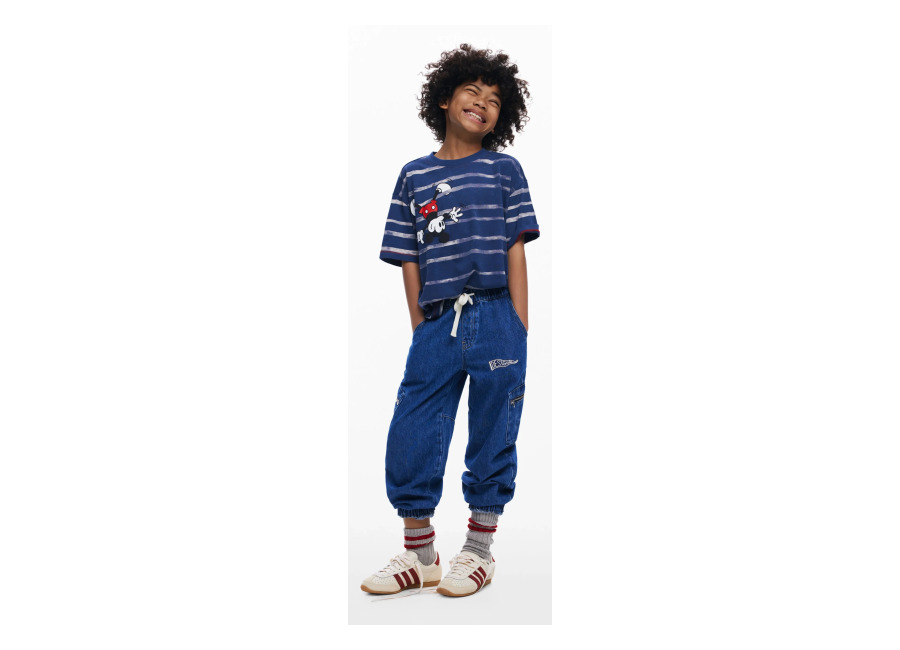Desigual Pantalón vaquero cremalleras, Niños, Azul, 3/4