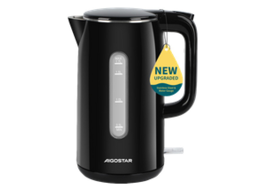 Aigostar Lydian – Hervidor de agua Electrico Diseño de Doble Pared, 1,7 L, 2200W Hervidores Eléctrico de
