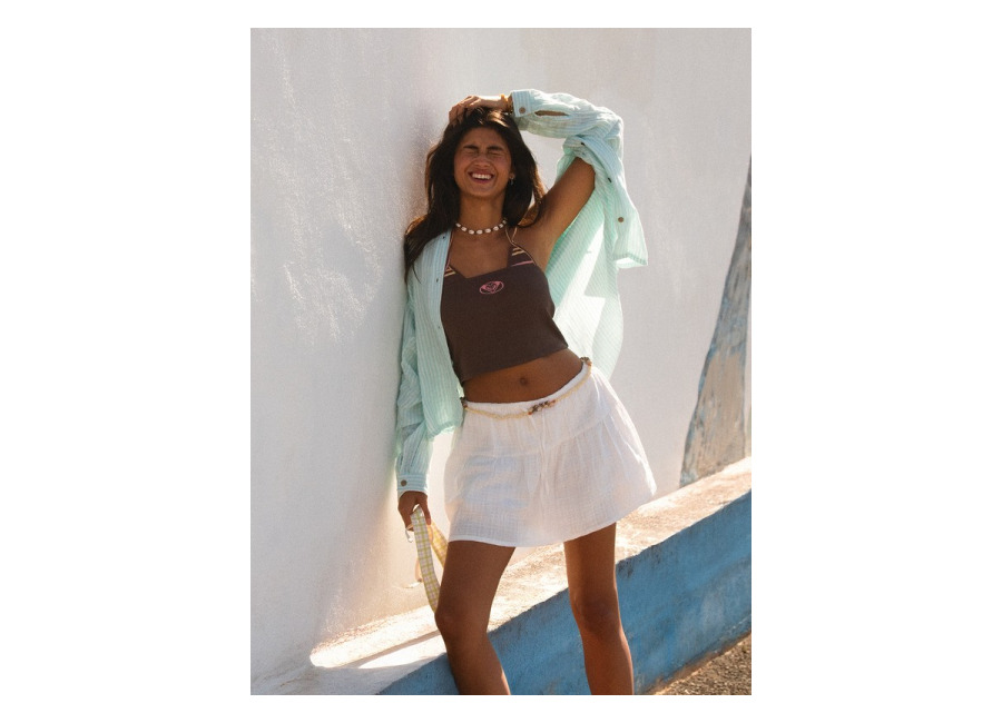 Roxy Dreamy Clouds – Minifalda pantalón Blanco Mujer