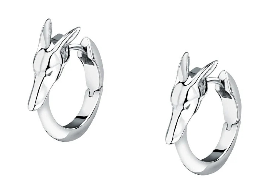 Trussardi Pendientes de acero únicos en forma de aro T-Heritage TJAXB05