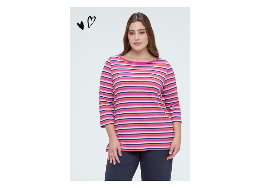 Fiorella Rubino Camiseta de punto de rayas multicolor