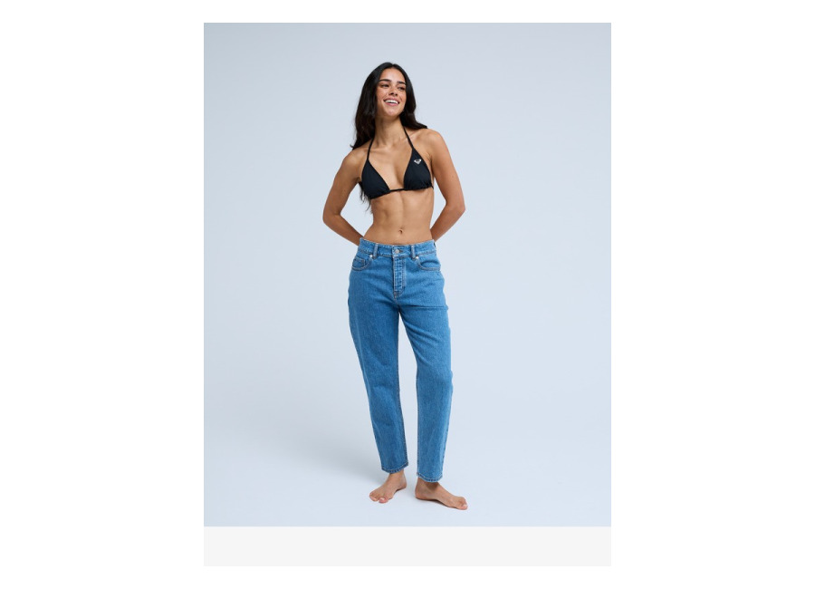 Roxy Moonrise Mid Surf Wash – Vaquero de corte recto Azul Mujer