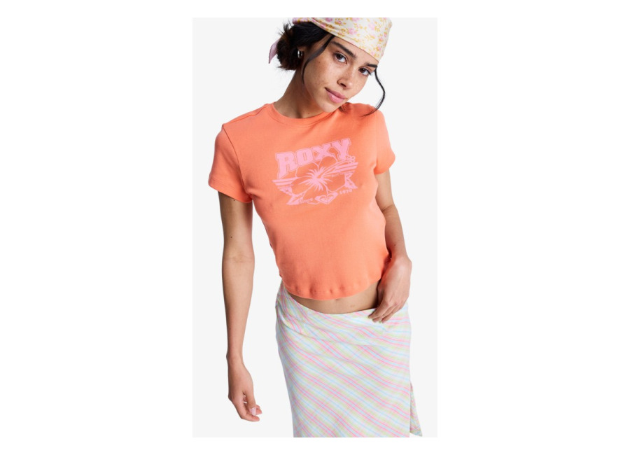 Roxy Beach Love – Camiseta crop Naranja Mujer