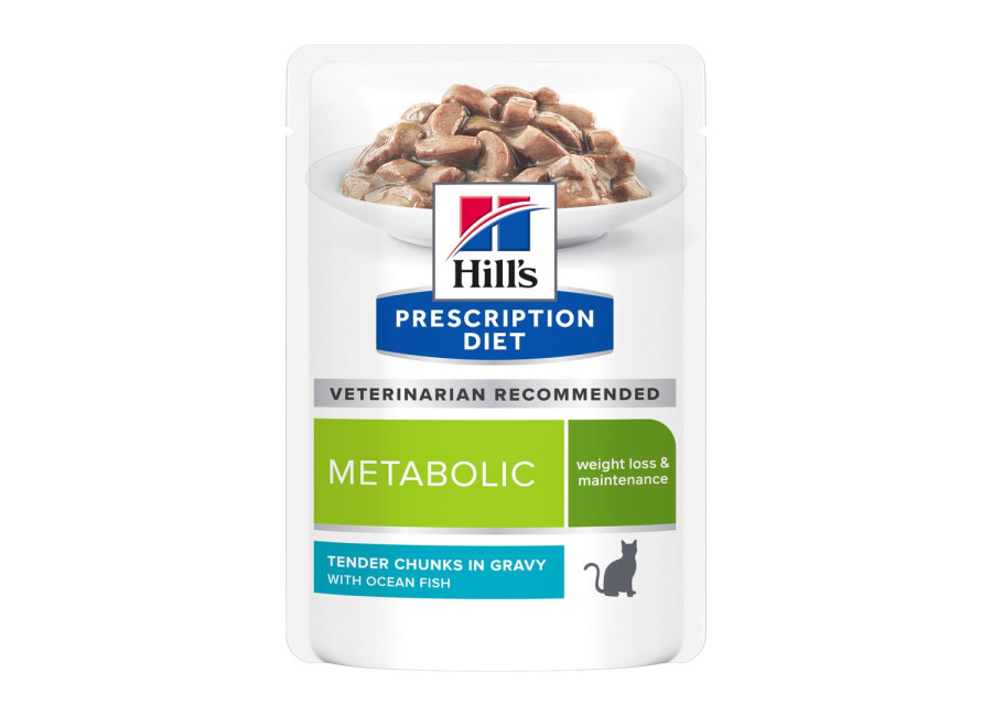 Hill’s Prescription Diet 36 x 85 g para gatos en oferta: 24 + 12 ¡gratis! – Metabolic con pescado de mar