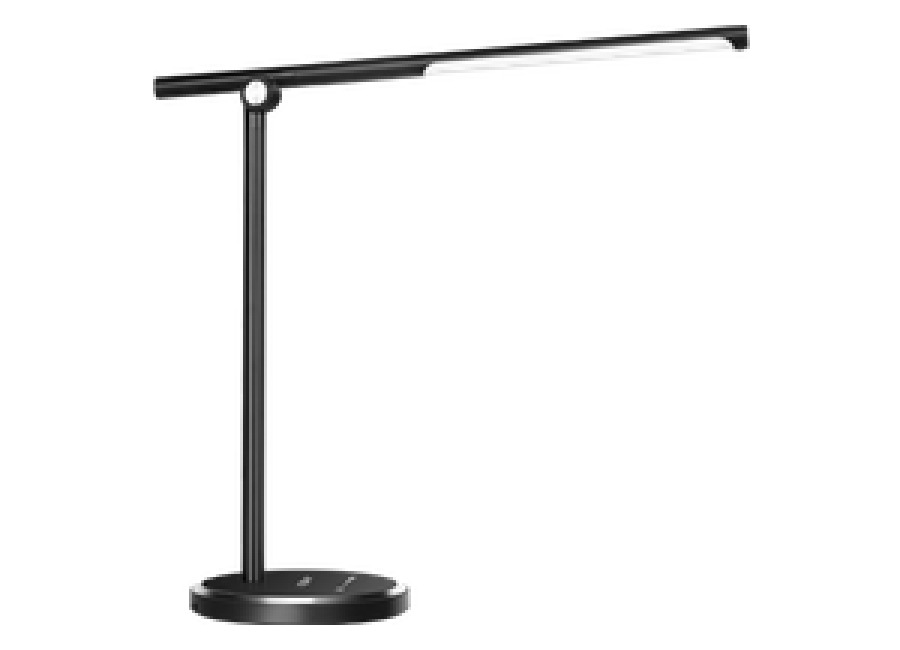 Aigostar – Lámpara de Escritorio LED, 8W Flexo LED con Puerto de Carga USB, Regulable Lampara LED Control