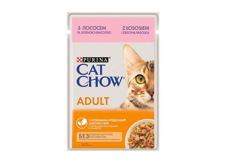 Cat Chow 26 x 85 g comida húmeda para gatos – Adult con salmón