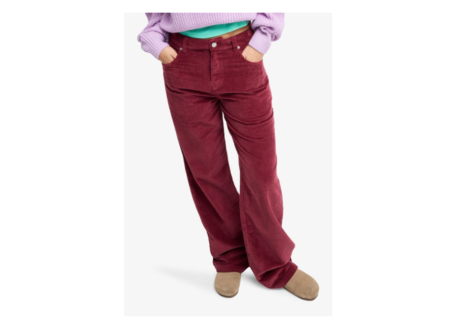 Roxy Dawn Patrol Corduroy – Pantalón de Pana Rojo Mujer