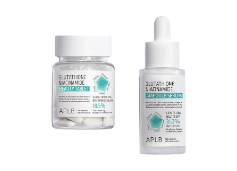 Aplb Glutathione Niacinamide Beauty Tablet – 30ea & Ampoule Serum – 40ml Set