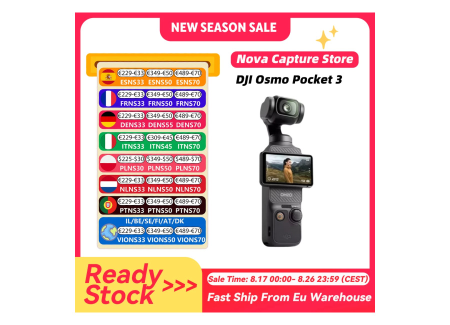 【Local+】DJI Osmo Pocket 3, Potente Sensor de 1 Pulgada, 4K/120fps, Pantalla Táctil Giratoria de 2 Pulgadas,…