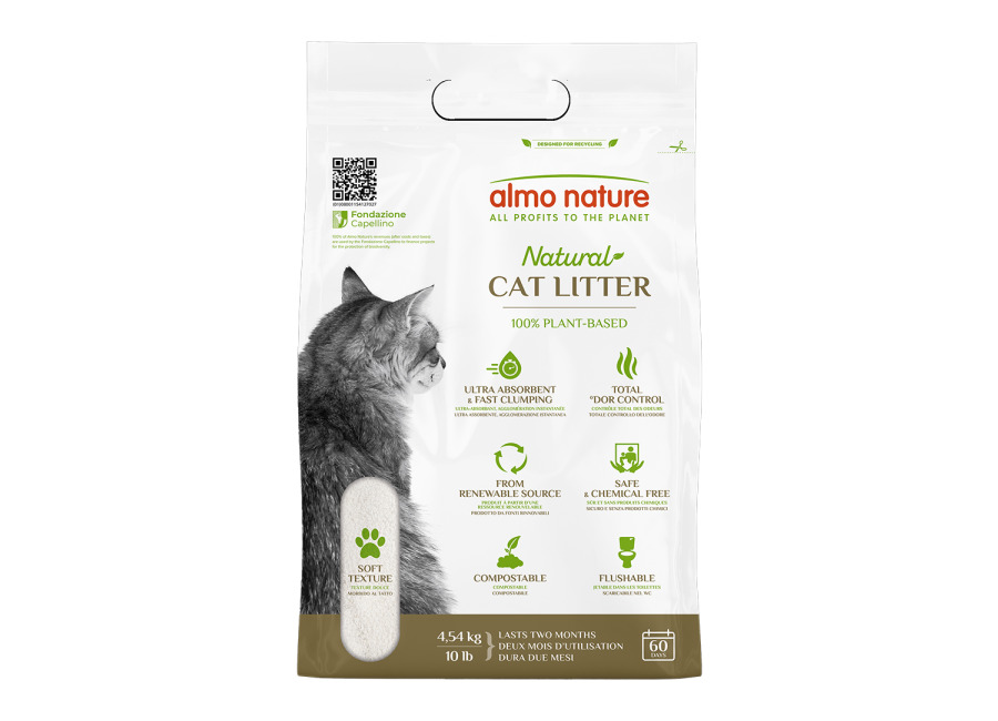 Almo Nature Litter Almo Nature arena vegetal aglomerante para gatos en oferta: 2 x 1 – 2 x 4,54 kg