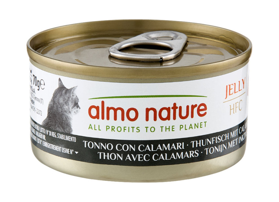 Almo Nature 70g Pack Ahorro Almo Nature HFC Natural 24 x 70 g – Atún y calamares en gelatina