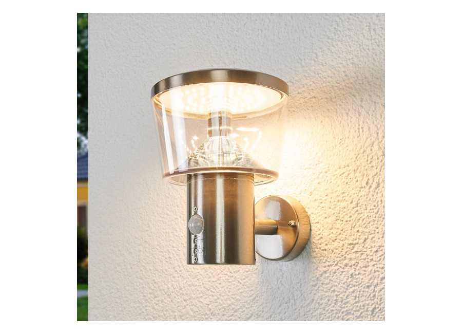 Lindby Aplique LED para exterior Antje de Lindby, detector de movimiento, IP44