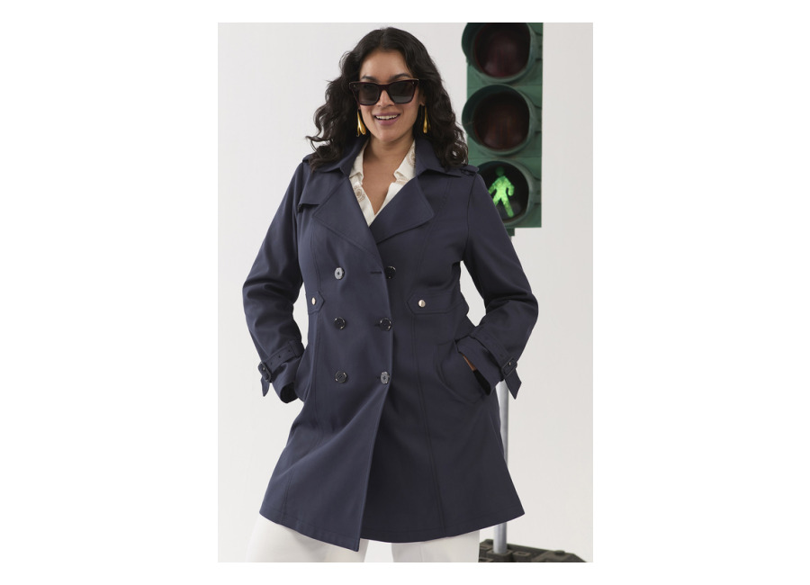 Fiorella Rubino Trench con cierre cruzado