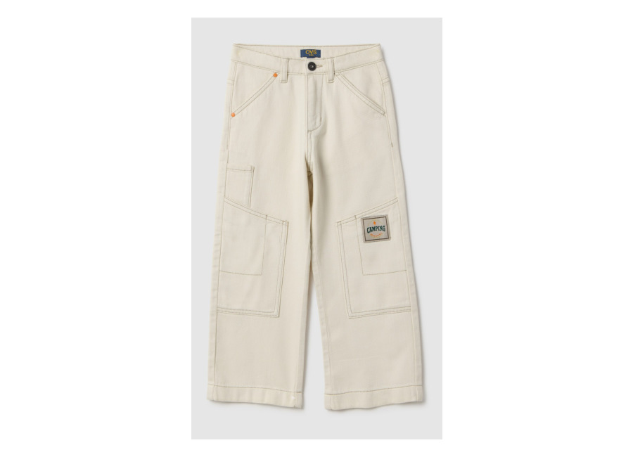 Ovs KIDS Pantalones Beige De Algodón Para Niño, Niño, Beige, Talla: 4-5